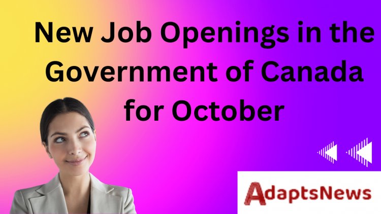New Job Openings in the Government of Canada for October 2022